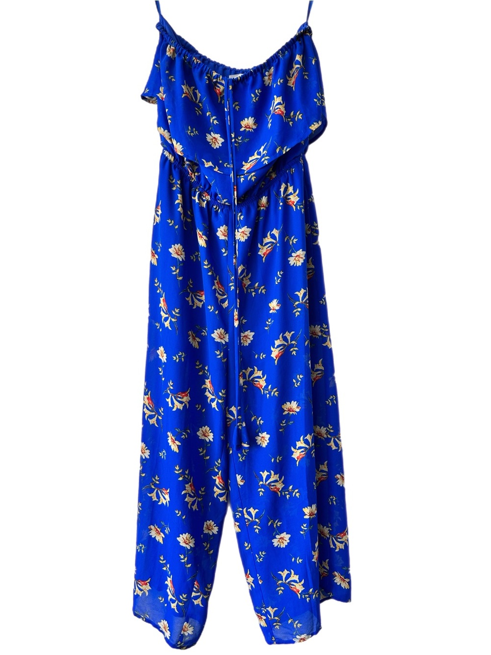 Royal blue Off-the-Shoulder Maxi Jumpsuite